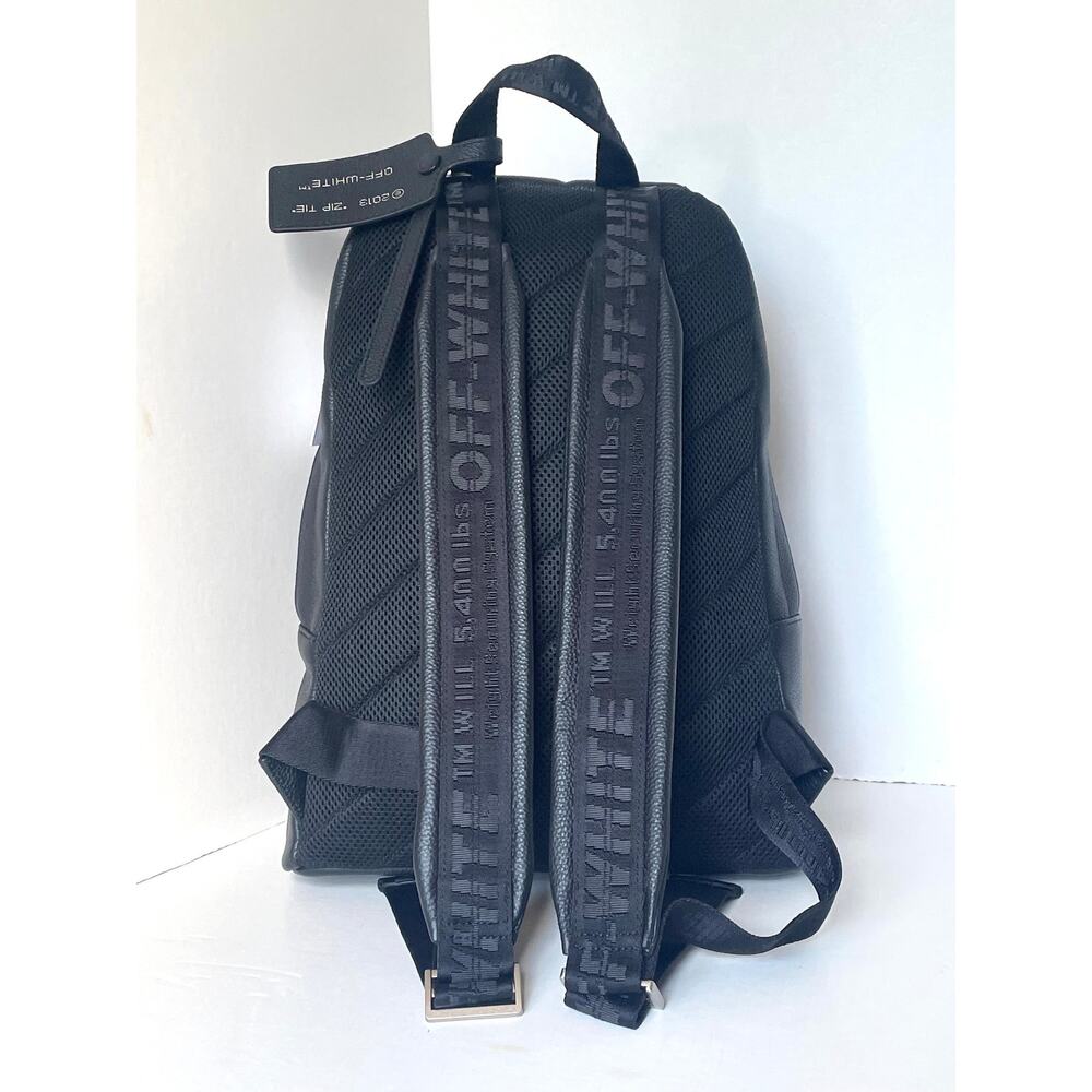 Off-White Industrial Strap Pebbled Leather Backpack Large Diagonal Stripe - Picture 5 of 16